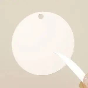 투명 아크릴 판 키링 원형 DIY 셀프 (WFJTJMT)