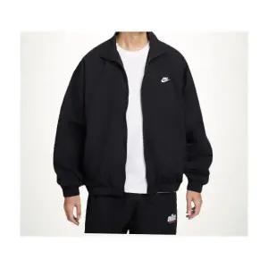 [나이키]NIKE 클럽 오버사이즈 우븐 트랙 재킷 M - 블랙 화이트 HQ6110-010 1393678