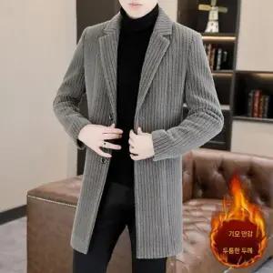 미비다 남성 하프 코트 짧은 가을 겨울 숄카라 기장 도톰한 힛템