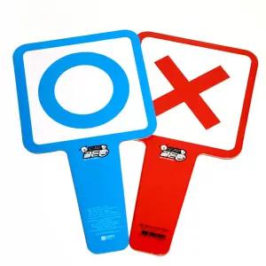 골든벨 미니 OX보드(10개) 골든벨 OX퀴즈 OX보드 OX판 양면보드 OX정답