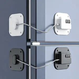 냉장고 시건 장치 무타공 캐비닛 자물쇠 서랍 창고 도어 다이얼 비밀 번호키 차일드락 잠금