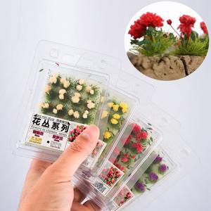 마이크로 풍경 DIY 액세서리 건물 정원 꽃 클러스터 모델 테이블 레이아웃 잔디 디오라마 키트 1Box