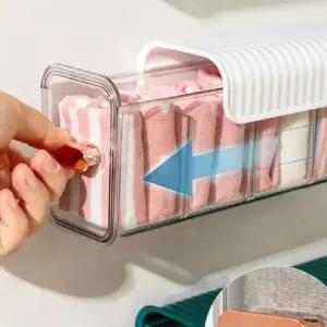 슬라이딩 속옷정리 다용도 투명 양말 보관 칸막이 플라스틱속옷정리함