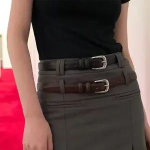 여성 가죽 벨트 허리 조절 데일리 슬랙스 패션 허리띠 소가죽 빅사이즈 슬림 청바지 바지