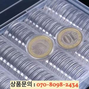 100Pcs 명확한 동전 캡슐 홀더 케이스 기념 메달 컨테이너에 대 27mm 투명 수집 저장 상자