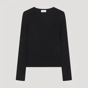 [롯데백화점]리스트 울 혼방 스퀘어 넥 리브 니트 TSKPOO82720