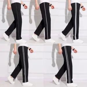 츄리닝 교복 중학교체육복 블랙 회색라인 세트 트레이닝바지