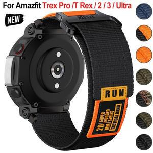 Amazfit T-rex 2 3 용 나일론 스트랩 Huami Pro T Rex 스포츠 벨트 Smartwatch 팔찌 액세서리 울트라 시계