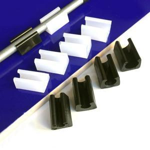 4pcs 8/10/12/14mm 플라스틱 의자 다리 패드 커버 U 형 미끄럼 방지 파이프 클램프 사무실 피트 랩 바닥 보