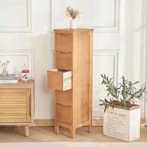 틈새서랍 슬림 틈새 서랍장 거실 코너 폭좁은 옷장 정리함 리빙 5단서랍 원목서랍장