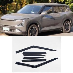 자동차 액세서리 기아 EV5 2023 실버 블랙 창 바이저 벤트 그늘 태양 비 6PCS