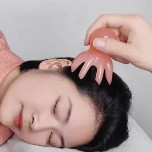마사지 문어 빗 두피 목 어깨 괄사 스틱 얼굴 관자놀이