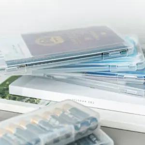 통장케이스 투명 얇은 명함 사원증 신용카드 보관 통