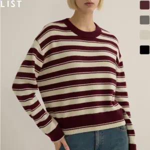 [리스트](대구신세계) 울 스트라이프 라운드넥 니트