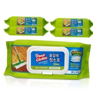 물걸레청소포(실속형) 대형 30매x5팩 38x20cm 물티슈