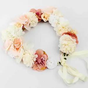 [콩심팥심]웨딩 셀프 장식 화관 로맨틱 헤어 꽃화관 룩 촬영룩