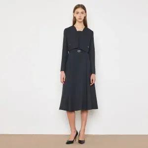 [LINE](센텀시티점)[라인어디션] [BYLYNN]벨티드 플레어 롱원피스 NWOPPC3000