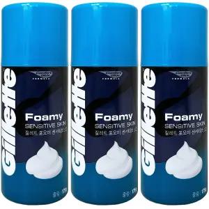 질레트 포오미 센시티브 스킨 쉐이빙 폼 175ml 3개