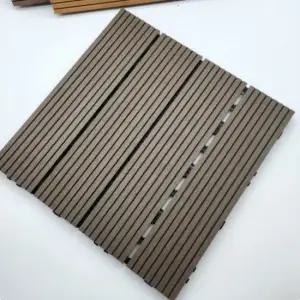 우드 데크타일 조립식 마루타일 다크브라운 실내용 바닥재 데크타일 베란다데크타일