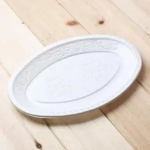 PS타원접시 일회용품 플라스틱접시 5p 30x20cm