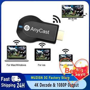 100% 호환 MUZISN 4K 1080P HDMI 호환 TV 스틱 M2 Plus 무선 WiFi 디스플레이 동글 수신기 (DLNA Airplay M