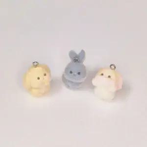 미니 후로킹 토끼 인형 키링 가방 고리 백참 벨벳