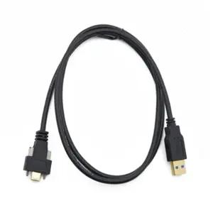 Coms USB 3.1 Type C 판넬 나사고정형 케이블 1M A타입 3.0 to C타입 포트형 브라켓 연결용 2나사