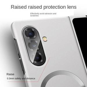 삼성 갤럭시 Z 폴드 7 6 5 4 3용 Magsafe 마그네틱 폴더 7 케이스, 메탈 페인트 무선 충전 초슬림 PC 커버