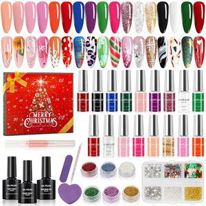 네일 폴리쉬 어드벤트 캘린더 2025 뷰티 24일 크리스마스 매니큐어 세트 여성 청 아트 애호가