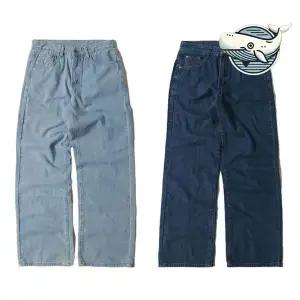 편안한 연청 진청 와이드핏 남성 데님 팬츠 남성일자바지 남자데님