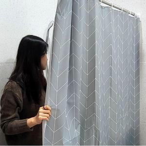 샤워커튼 헤링본 방수 그레이 150x180 커튼 가림막커튼 샤워파티션 샤워실커튼 비닐