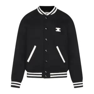 버튼 프론트 리브 칼라 로고 패치 재킷 RV0L4896C 38NO