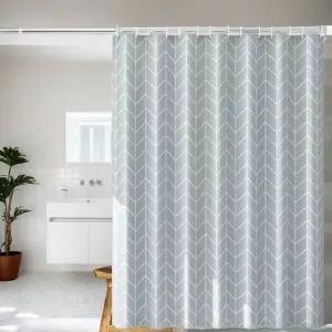 대형 패브릭 두꺼운 불투명 방수 샤워 커튼 샤워실