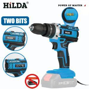 HILDA 전기 드릴 21V 공구 무선 Makita 배터리 용 25 + 3 토크 조정