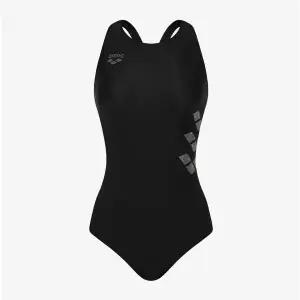 [아레나](대구신세계)여성 녹터널 도트 원피스 레이서백 실내수영복(A5FL1LO08)BLK(브라캡별도)