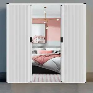 자바라 중문 슬라이딩 폴딩도어 파티션 주방 미닫이문 화이트 프레임