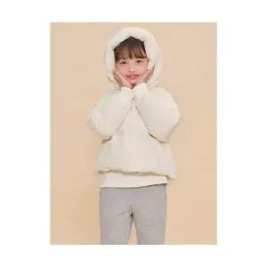 빈폴 키즈 BEANPOLE KIDS 여아 하이넥 후드 덕다운 숏패딩 아이보리 BI4938G030 375720
