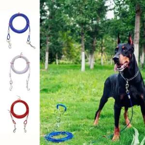 대형견 튼튼한 와이어 10m 리드줄 산책용품 6mm 목줄 개줄 PVC 줄