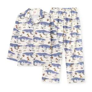 [오르시떼](하남점)남성 G026 무민스키랜드 긴소매 파자마 세트