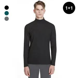 [테슬라][1+1] 남성 기모 데일리 목폴라 폴라티 목티 터틀넥 티셔츠