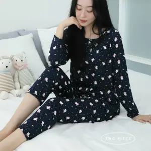 여성 피치기모 잠옷세트 긴팔 홈웨어 간절기 겨울 파자마 상하세트 편안한 여성홈웨어