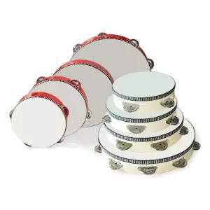 성인용 무용 탬버린 7-10in 발레 무용도구 악기 7인치 8인치 10 노래방 탬버린 미니 용품