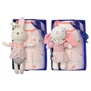 [갤러리아] (압소바출산,백일,돌,아기내의세트)도도내의+토끼딸랑이세트(A1A-10386SET)