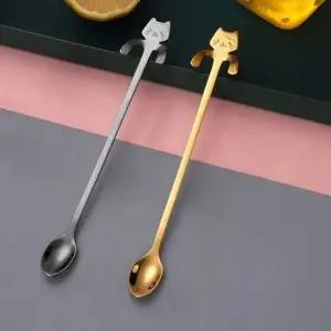 고양이 팔 컵걸이 롱 커피 티 스푼 20cm DD-11464_23492943