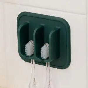 국산 실리콘 칫솔꽂이 욕실 흡착 칫솔거치대걸이 홀더_23493395