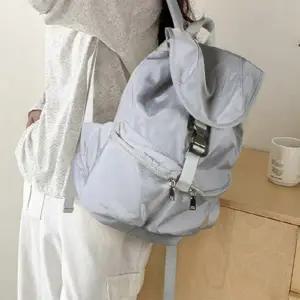 [다잇템] 여성 드로우코드 더블포켓 버클 자크 데일리백팩