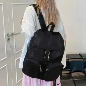 [다잇템] 여성 캠퍼스백 포켓버클 스트링백팩