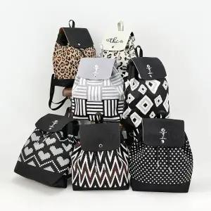 [아도라하우스]어반백 여성백팩 패턴 무늬 니트 미니 백팩URB_W126