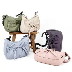 [아도라하우스]어반백 여성크로스백 리본 스트랩 포켓 곱창끈 크로스백URB_W509