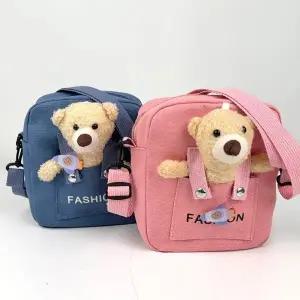 [아도라하우스]어반백 캐주얼크로스백 사각 곰돌이 미니 크로스백URB_W1296